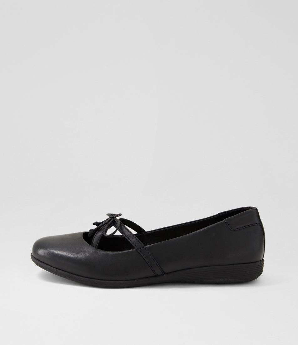 Harmoniey Black Leather Ballet Flats Harmoniey Black Leather Ballet Flats