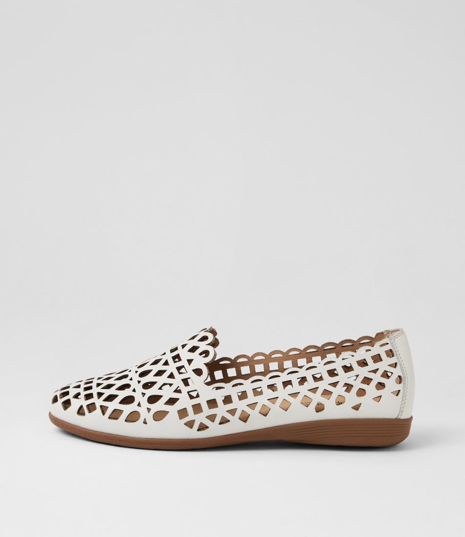 Hadelys White Leather Loafers Hadelys White Leather Loafers