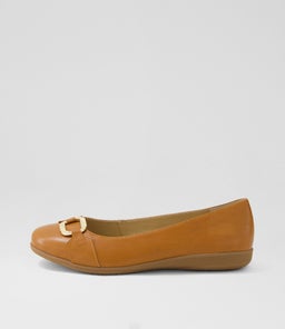 Harsi Tan Leather Ballet Flats Harsi Tan Leather Ballet Flats