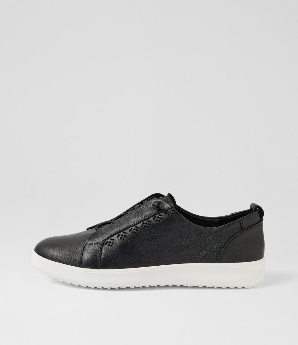 Lottiea Black Leather Sneakers Lottiea Black Leather Sneakers