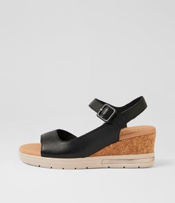Afelia Black Leather Sandals Afelia Black Leather Sandals