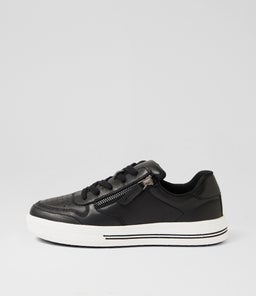 Animate Black Leather Sneakers Animate Black Leather Sneakers