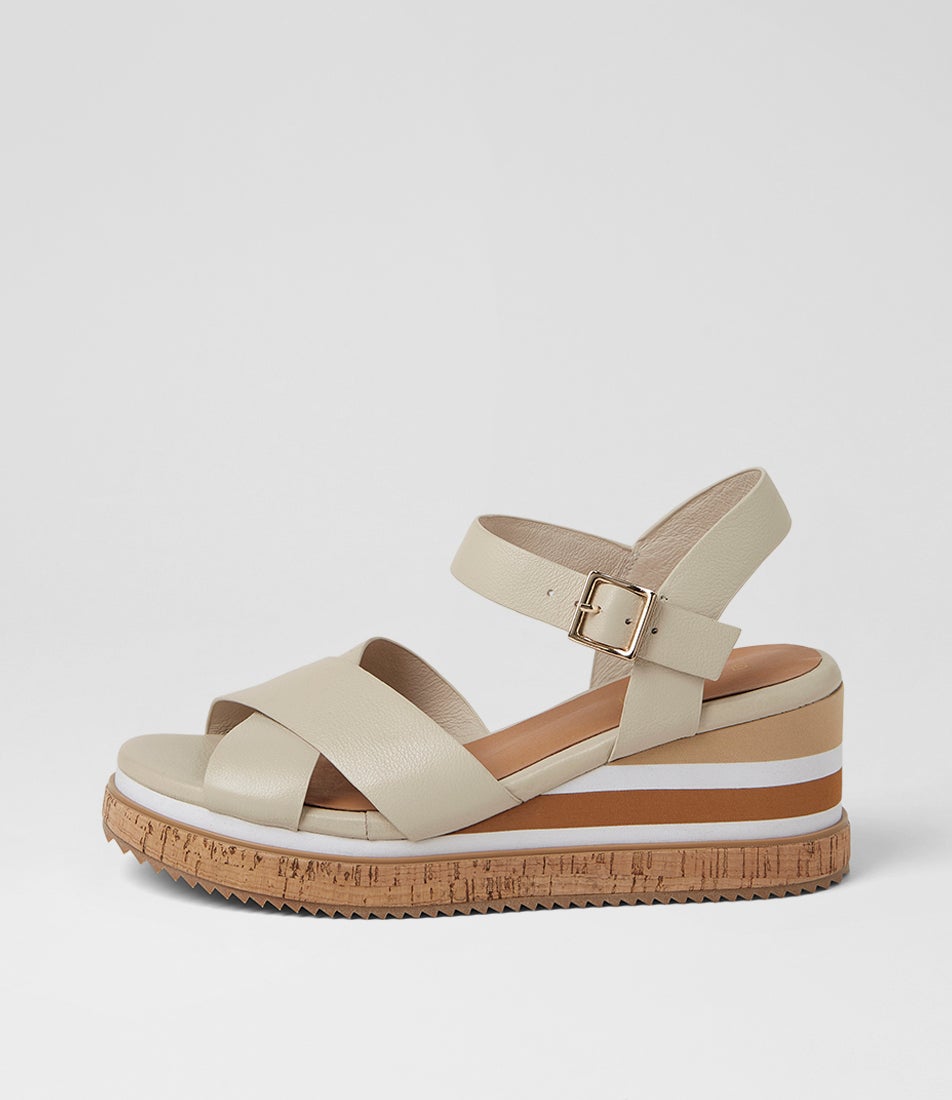 Bambe Almond Leather Sandals Bambe Almond Leather Sandals