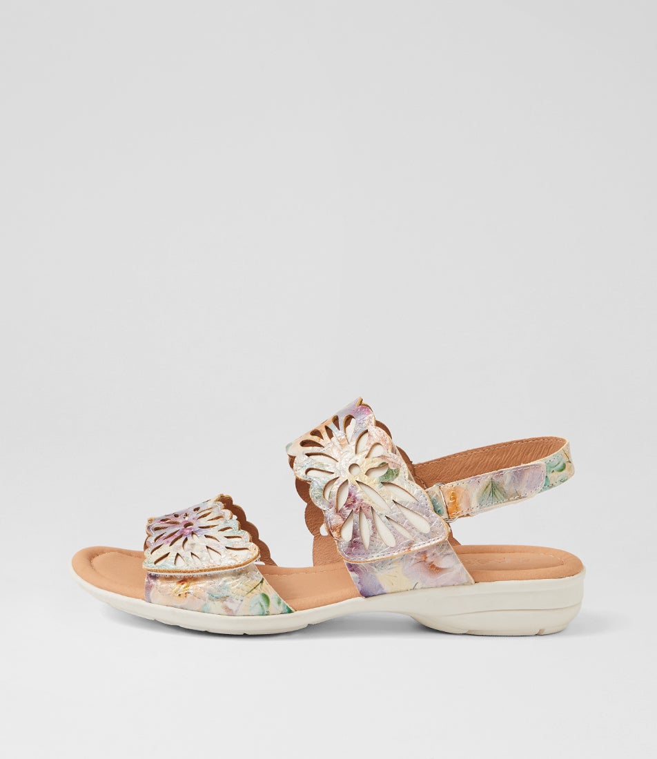 Beckhams Meadow Embossed Leather Sandals Beckhams Meadow Embossed Leather Sandals