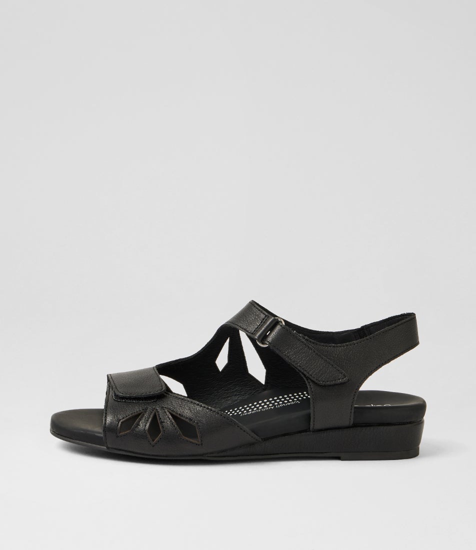 Jacalyn Black Leather Sandals Jacalyn Black Leather Sandals