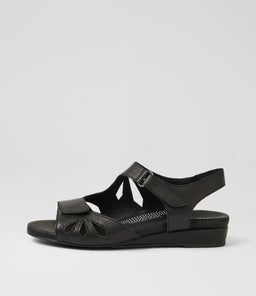 Jacalyn Black Leather Sandals Jacalyn Black Leather Sandals