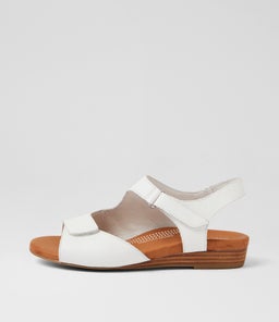 Jarrine White Leather Sandals Jarrine White Leather Sandals