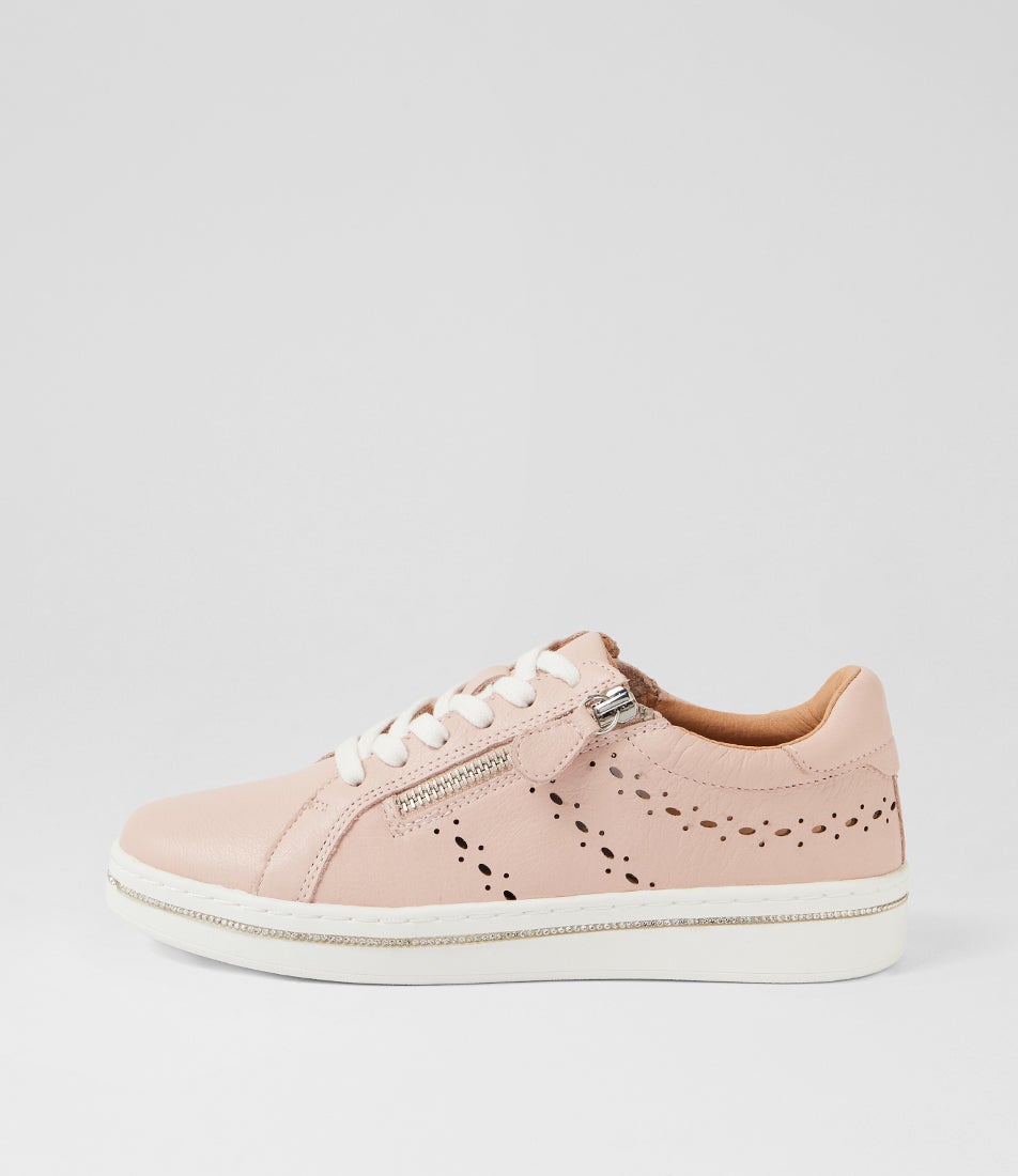 Sacie Dusty Pink Diamonds Leather Sneakers Sacie Dusty Pink Diamonds Leather Sneakers