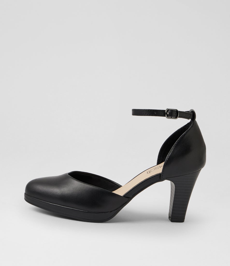 Seliah Black Leather Heels Seliah Black Leather Heels