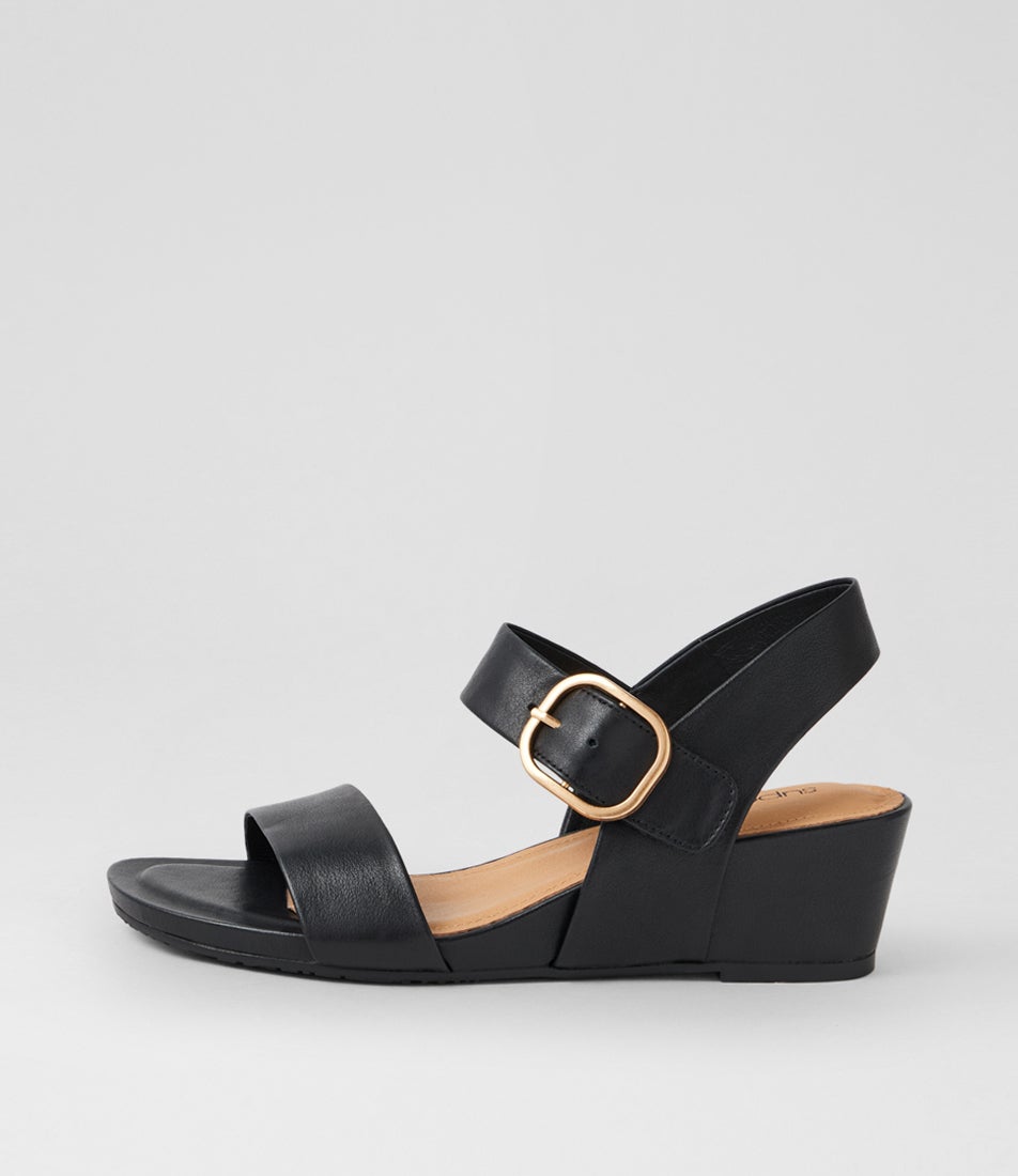 Skylier Black Leather Sandals Skylier Black Leather Sandals
