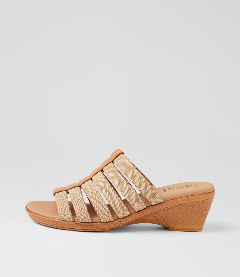 Victorias Natural Leather Elastic Sandals Victorias Natural Leather Elastic Sandals