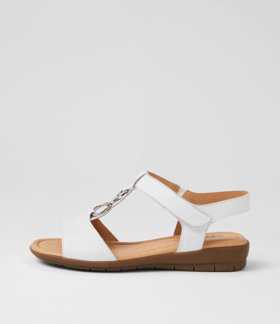 Felica White Leather Sandals Felica White Leather Sandals