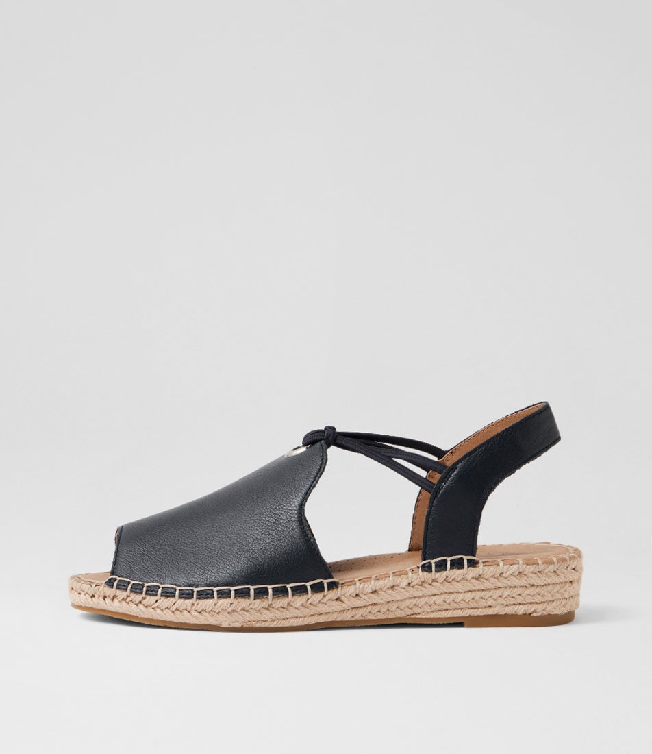 Kitti Navy Leather Sandals
