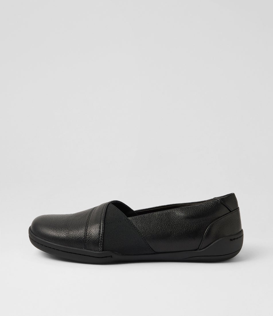 Dashiell Black Leather Flat Shoes Dashiell Black Leather Flat Shoes