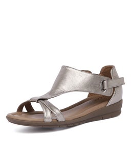 FLITTER PEWTER METALLIC LEATHER