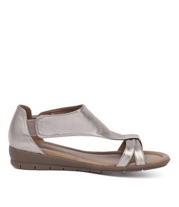 FLITTER PEWTER METALLIC LEATHER