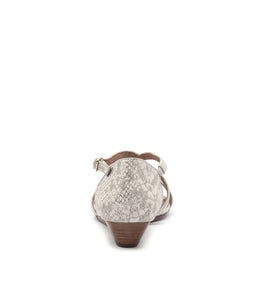 BILLY SU STONE METALLIC LEATHER SNAKE LEATHER
