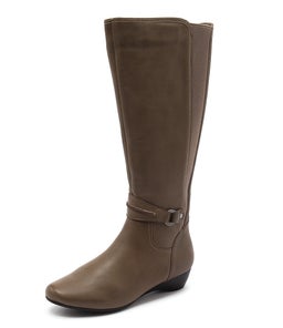 DELPHENE TAUPE LEATHER
