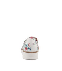 OSTA WHITE FLORAL LEATHER