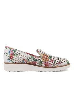 OSTA WHITE FLORAL LEATHER
