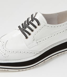 SANSI WHITE PATENT LEATHER