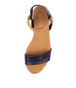 CONTROL NAVY TAN LEATHER