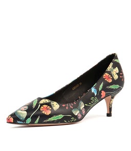 CERTAIN BLACK FLOWER PRINT LEATHER
