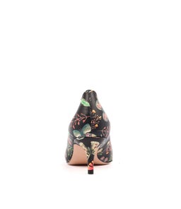 CERTAIN BLACK FLOWER PRINT LEATHER