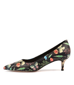 CERTAIN BLACK FLOWER PRINT LEATHER