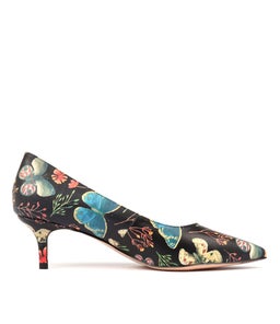 CERTAIN BLACK FLOWER PRINT LEATHER