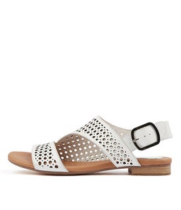 POSSESSED WHITE TAN FOOTB LEATHER LEATHER