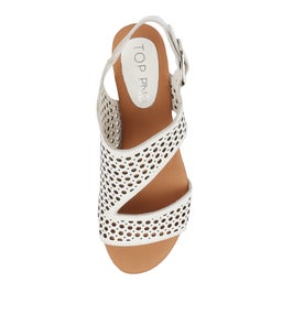 POSSESSED WHITE TAN FOOTB LEATHER LEATHER