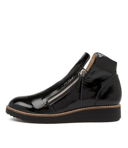 Ohmy Black Patent Leather Ankle Boots Ohmy Black Patent Leather Ankle Boots