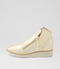 OHMY BEIGE&GOLD SMUDGE LEATHER