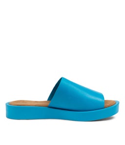 FARON TURQUOISE AQUA SOLE LEATHER