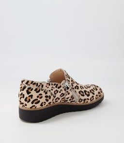 OTILIA NUDE LEOPARD BLACK SOLE PONY