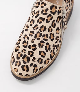 OTILIA NUDE LEOPARD BLACK SOLE PONY