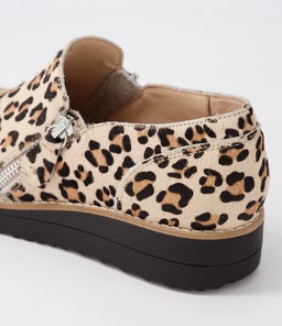 OTILIA NUDE LEOPARD BLACK SOLE PONY