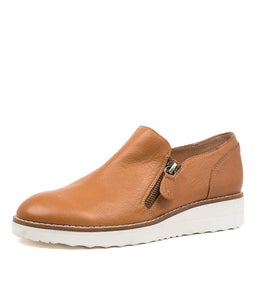 OTILIA DK TAN WHITE SOLE LEATHER