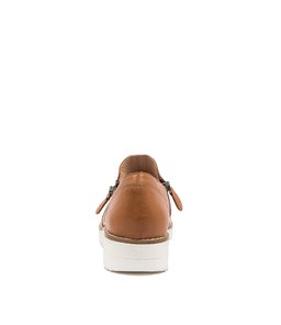 OTILIA DK TAN WHITE SOLE LEATHER