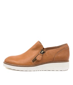 OTILIA DK TAN WHITE SOLE LEATHER