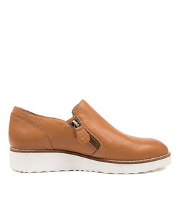 OTILIA DK TAN WHITE SOLE LEATHER