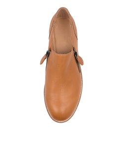 OTILIA DK TAN WHITE SOLE LEATHER