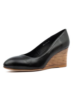 MELVINA BLACK NATURAL HEEL LEATHER