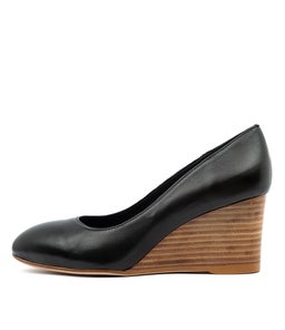 MELVINA BLACK NATURAL HEEL LEATHER