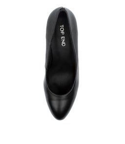 MELVINA BLACK NATURAL HEEL LEATHER