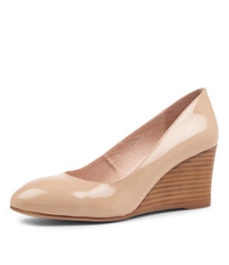 MELVINA NUDE NATURAL HEEL PATENT LEATHER
