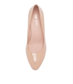 MELVINA NUDE NATURAL HEEL PATENT LEATHER
