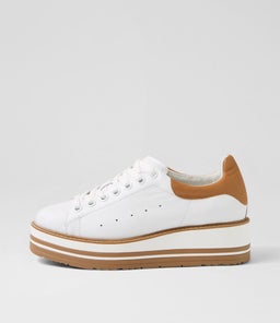 SIOBHAN WHITE DK TAN LEATHER