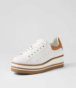 SIOBHAN WHITE DK TAN LEATHER